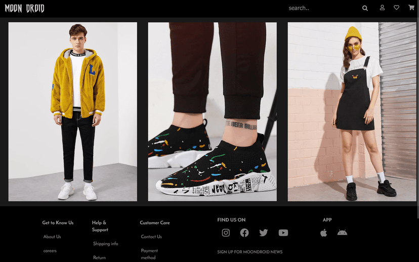 Online cloth shopping